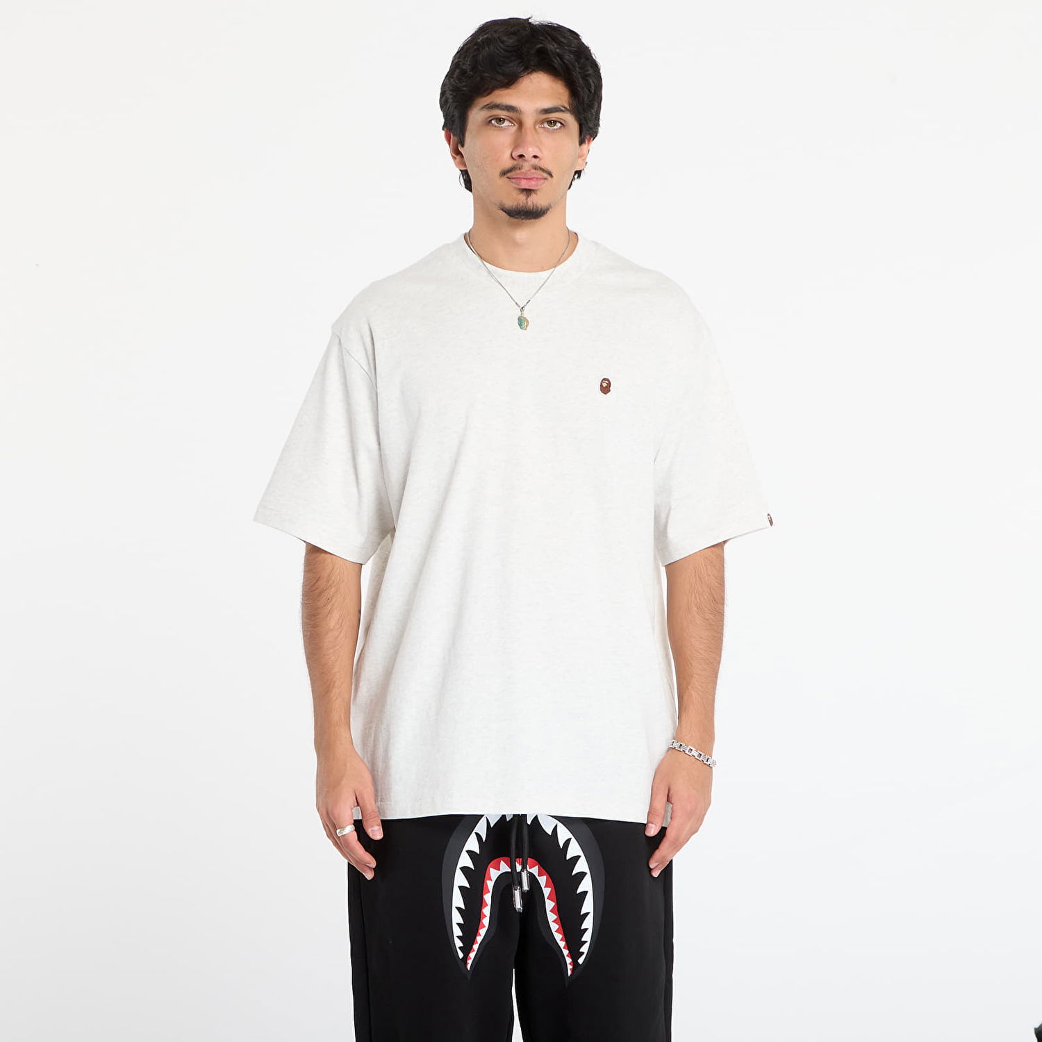 Tričko BAPE One Point Relaxed Fit Tee Béžová | 001TEL801301MGRA, 0