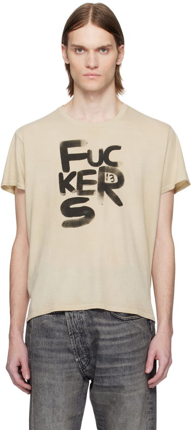 Tričko R13 R13 'Fuckers' Graphic T-Shirt Béžová | R13WK001-121BO, 0