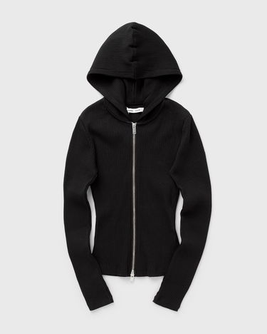 Mikina Samsoe Samsoe Samsøe & Samsøe Saura Zip-Up Ribbed Hoodie Čierna | F25100118-BLACK, 0