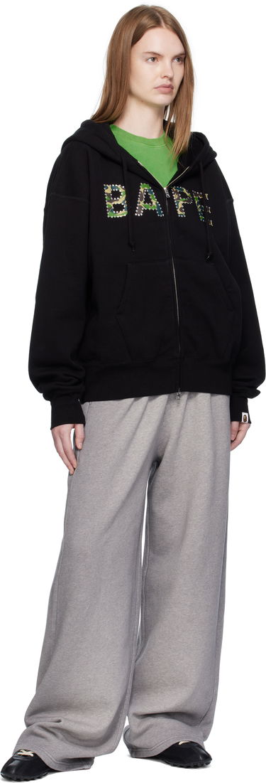 Mikina BAPE ABC Camo Crystal Logo Wide Hoodie Čierna | 001ZPL302005L, 3