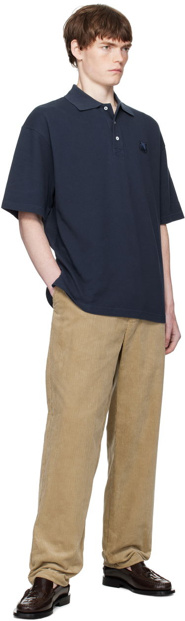 Polo tričko MAISON KITSUNÉ Maison Kitsuné Fox Head Patch Oversize Polo Navy | PM00211KP0001, 3
