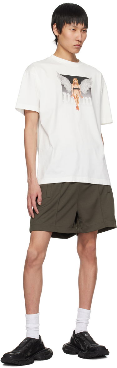 Šortky Palm Angels Palm Angels Curved Logo Shorts Zelené | PMCL008S25FAB0011303, 3