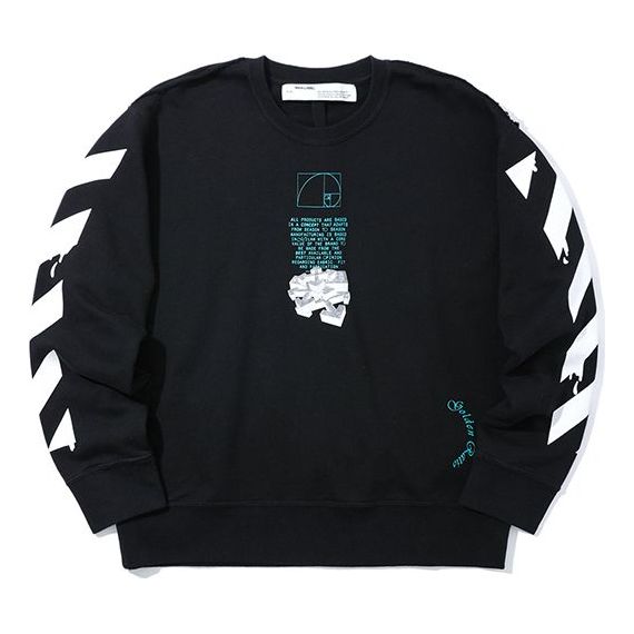 Sveter Off-White Virgil Abloh Slogan Arrow Print Sweatshirt Čierna | OMBA037R20E300051001