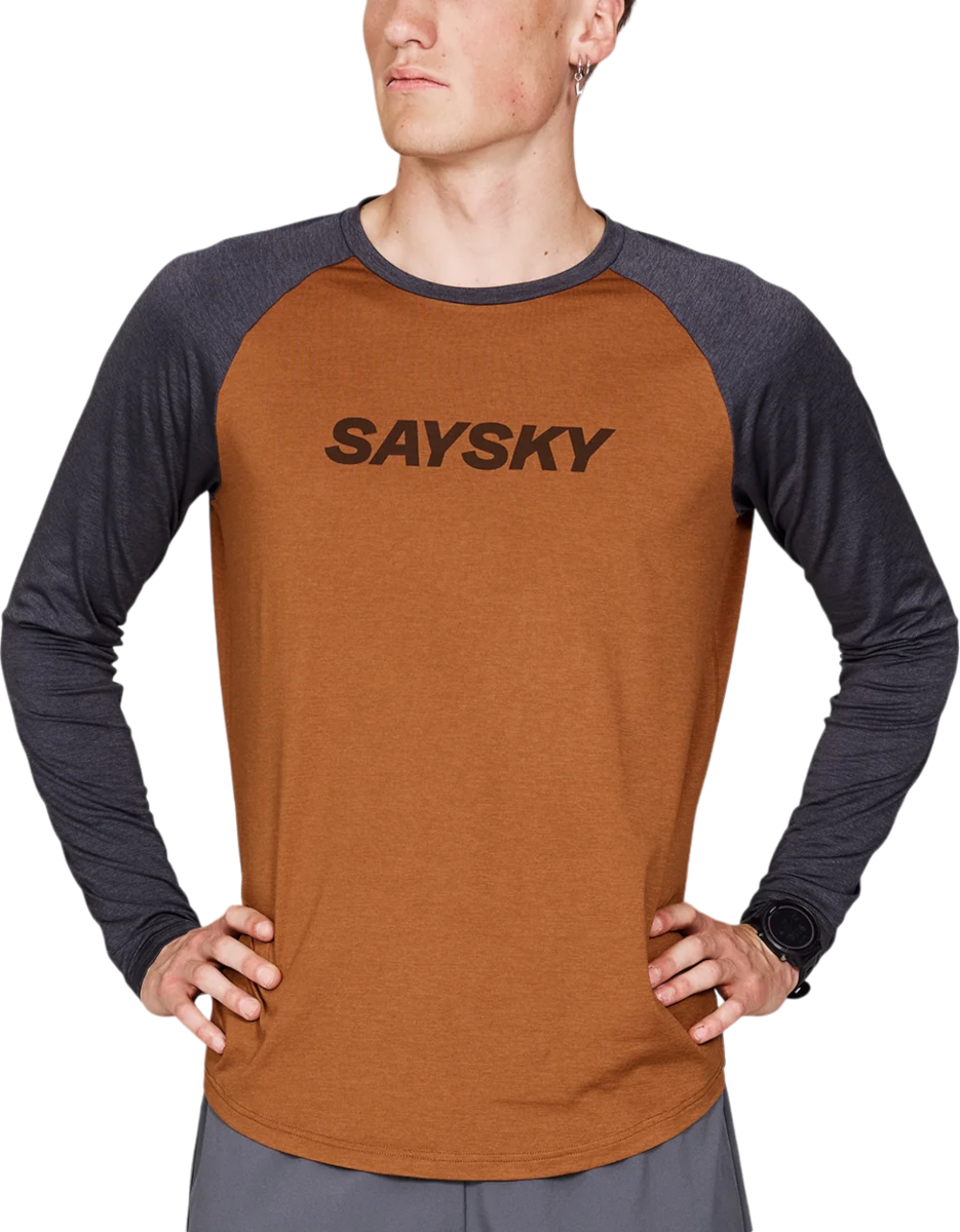 Tričko Saysky Saysky Logo Pace Long Sleeve T-Shirt Hnedá | mmrls21c4005, 0
