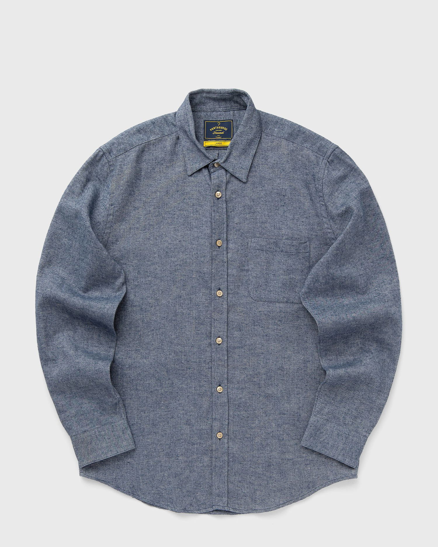 Košeľa Portuguese Flannel Flannel Longsleeves Shirt Modrá | AW24.084.INDIGO, 0