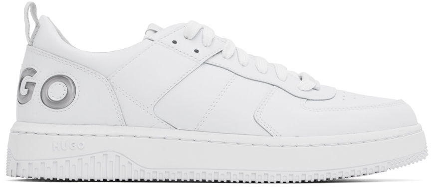 Tenisky a topánky BOSS Faux-Leather Sneakers Biela | 50523442, 0