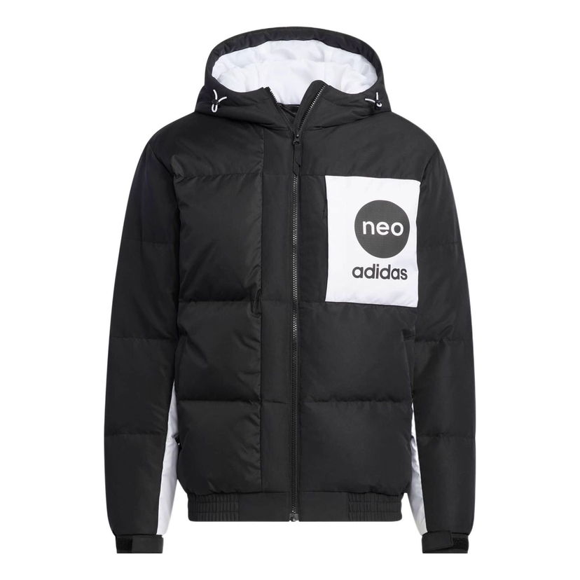 Prešívaná bunda adidas Originals Neo Vbe Logo Puffer Jacket Čierna | HM6171