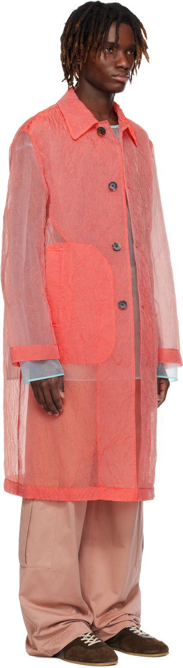 Pláštenka Dries Van Noten Dries Van Noten Crinkled Organza Coat Červená | 251-020211-1277, 1