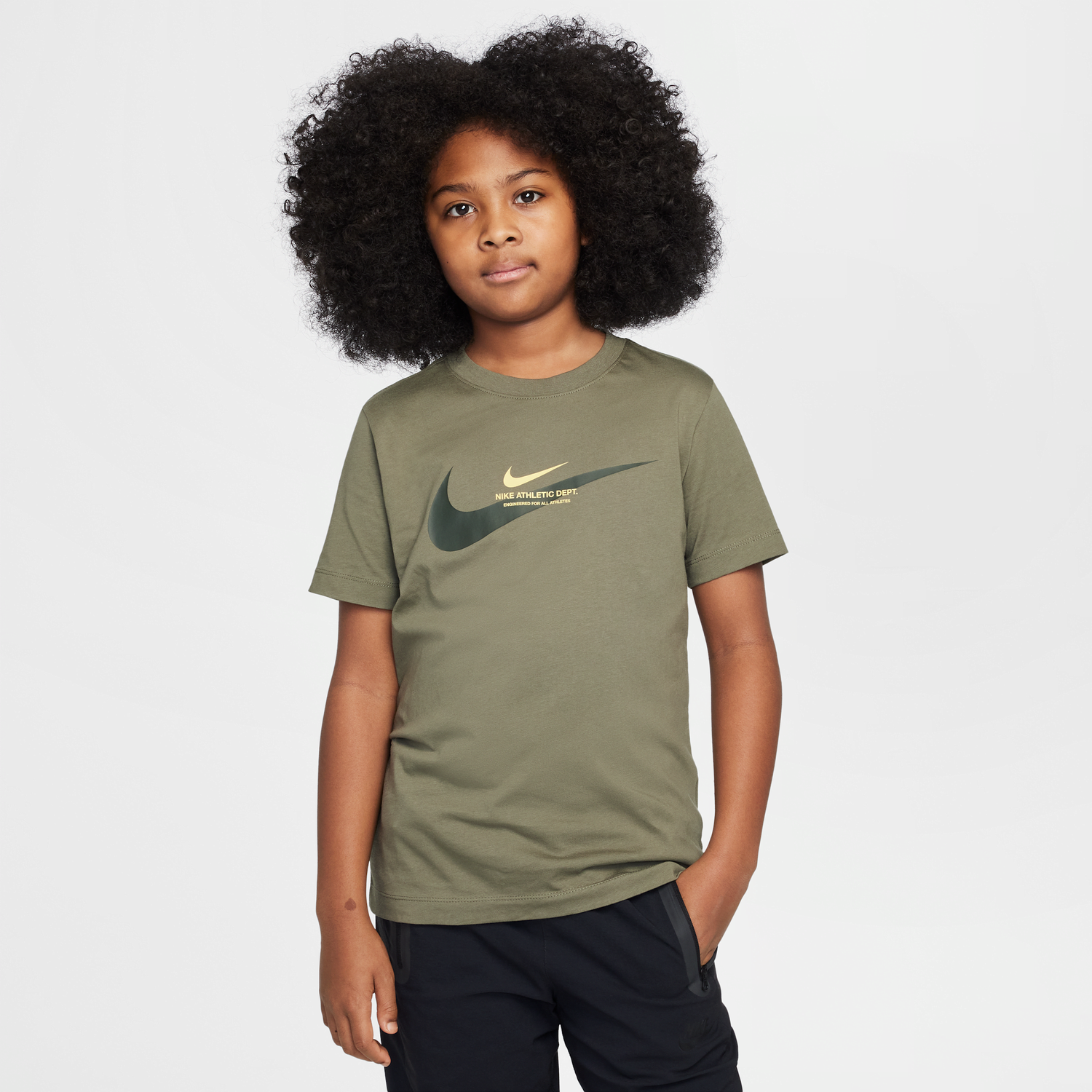 Tričko Nike Nike Sportswear Older Kids' T-Shirt Zelené | HV6970-222, 1