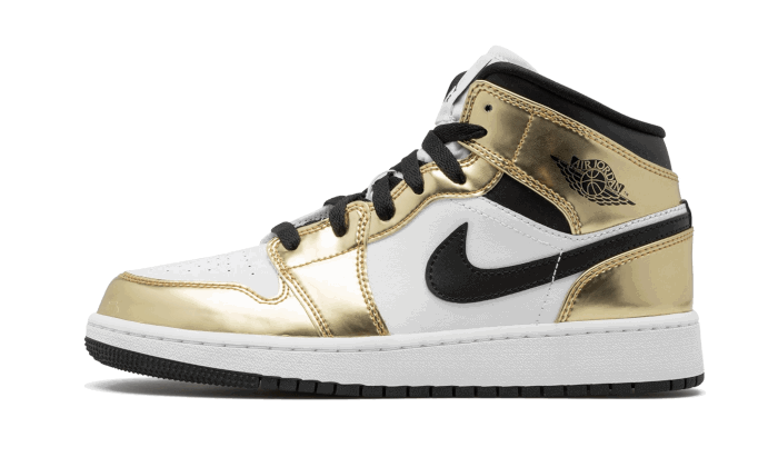 Tenisky a topánky Jordan Air Jordan 1 Mid "White Metallic Gold" Metalická | DC1419-700, 0