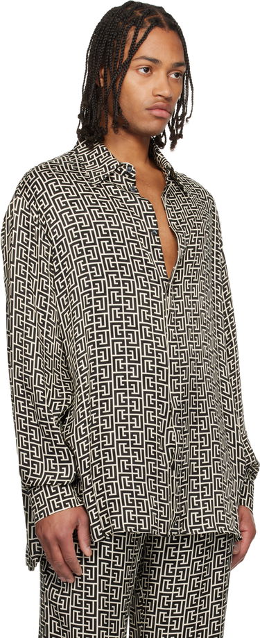 Košeľa Balmain Monogrammed Flowing Shirt Rôznofarebný | FH1HS485VI36, 1