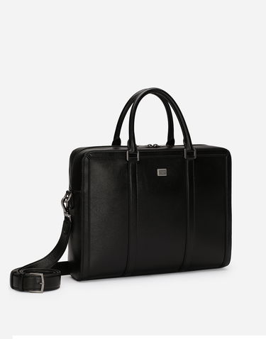 Cestovná taška Dolce & Gabbana Dolce & Gabbana Calfskin Briefcase Čierna | BM2321AV95680999, 2