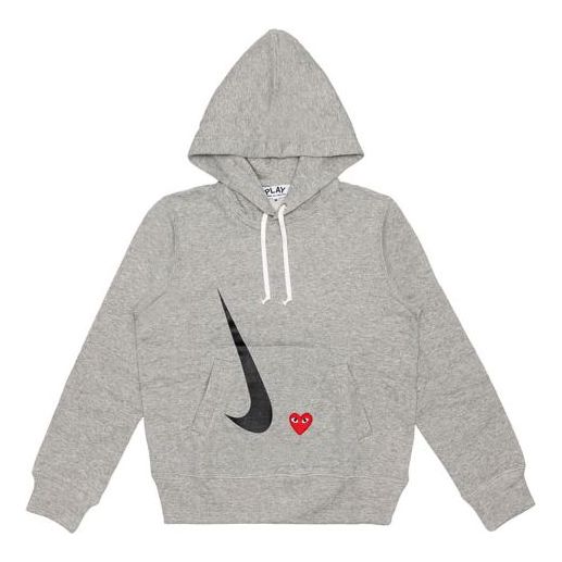 Mikina Comme des Garçons Play x Crossover Play Together Series Love Logo Hoodie Šedá | AE-T403-051-1, 0