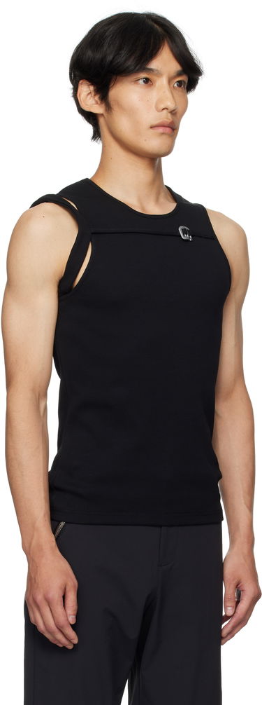 Tielko HELIOT EMIL Gregaria Ribbed Tank Top with Metal Clip Čierna | PREAW25_M_09_118_BLK01, 1