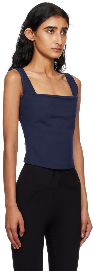 Tielko Miaou Miaou Luna Square Neck Tank Top Navy | 7110PONNVY, 1