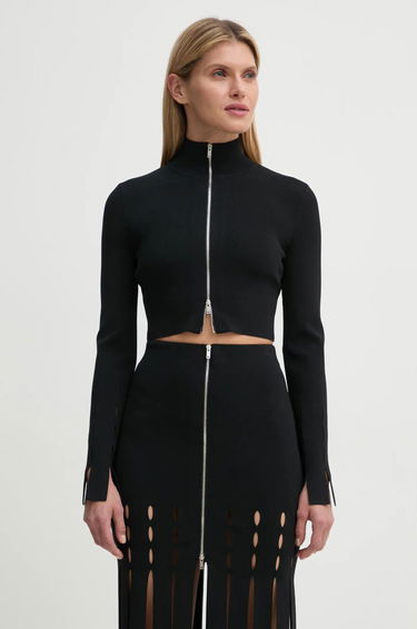 Sukňa Nanushka Black Zip-Up Knit Top and Skirt Set Čierna | NW24FWSW46800, 0