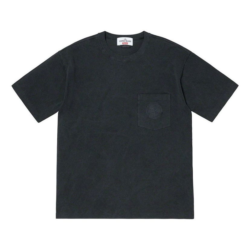 Tričko Supreme Supreme x Stone Island SS19 Pocket Short Sleeve T-Shirt Čierna | SUP-SS19-391