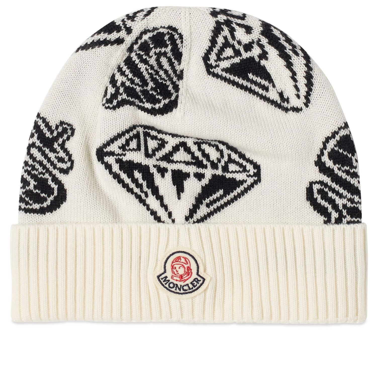 Kulicha Moncler Genius x BBC Diamond & Dollar Beanie "Natural" Biela | 3B000-M1131-02-034, 0