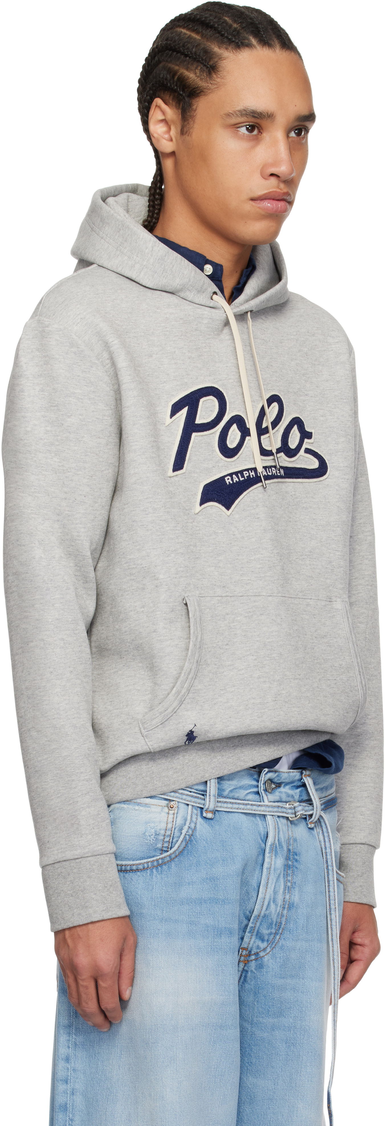 Mikina Polo by Ralph Lauren Ralph Lauren Double-Knit Logo Hoodie Šedá | 710964476002, 1
