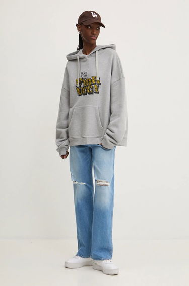 Mikina Fiorucci Graphic Print Hoodie Šedá | U01FMSHO092CJ05GY01, 3