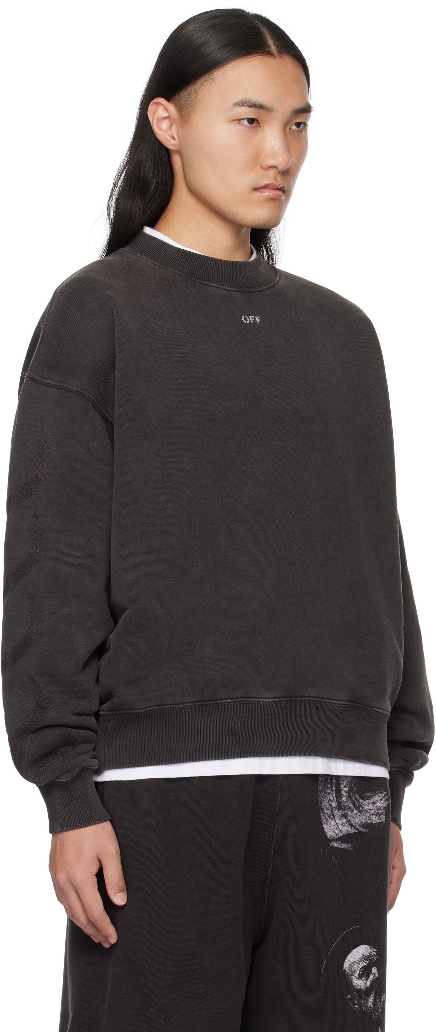 Sveter Off-White Off-White S.Matthew Skate Sweatshirt Čierna | OMBA054C99FLE0091077, 1