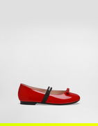 Dolce & Gabbana Patent Leather Ballet Flats with Elastic and Bow