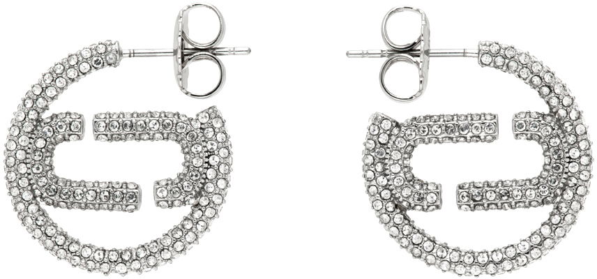Náušnice Marc Jacobs Marc Jacobs J Marc Small Crystal Hoop Earrings Metalická | 2R3JER001J12, 0