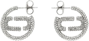 Náušnice Marc Jacobs Marc Jacobs J Marc Small Crystal Hoop Earrings Metalická | 2R3JER001J12, 0