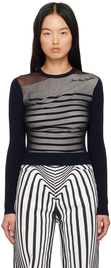 Tričko Jean Paul Gaultier Striped T-Shirt Navy | 24/30-F-PL067B-M064-590100, 0
