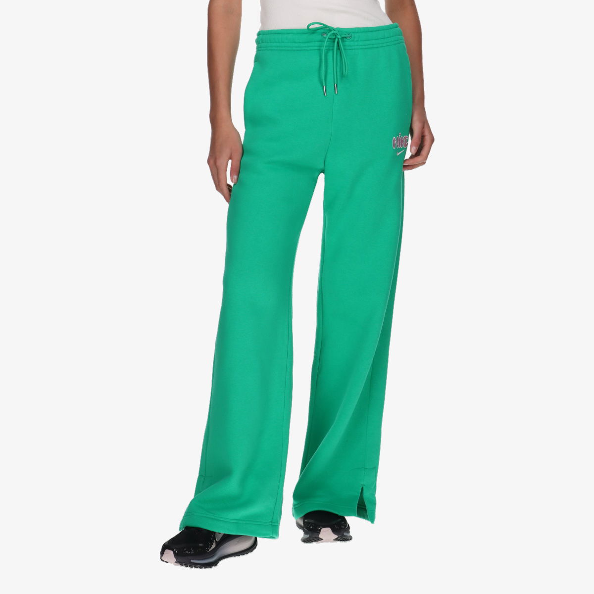 Tepláky Nike NSW PHNX 2 High Rise Wide Fleece Pant Zelené | IQ1424-324, 0