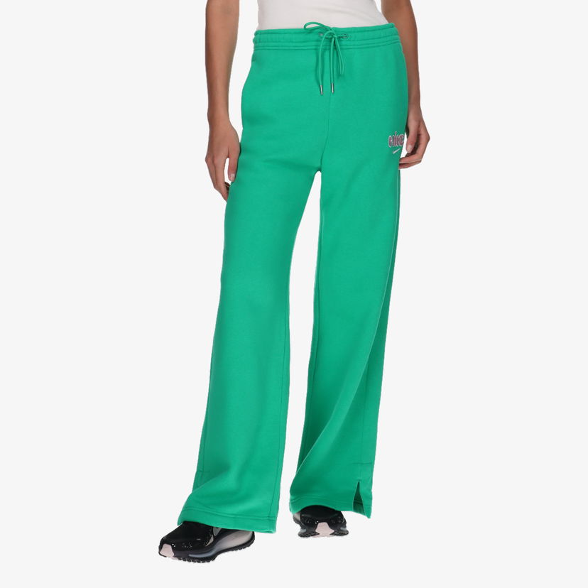 Tepláky Nike NSW PHNX 2 High Rise Wide Fleece Pant Zelené | IQ1424-324
