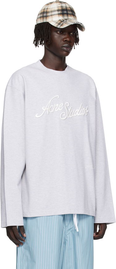 Tričko Acne Studios Acne Studios Embroidered-Logo T-Shirt Šedá | CL0369-, 1