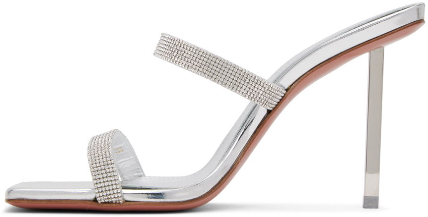 Amina Muaddi Rih Crystal-Embellished Slipper Sandals
