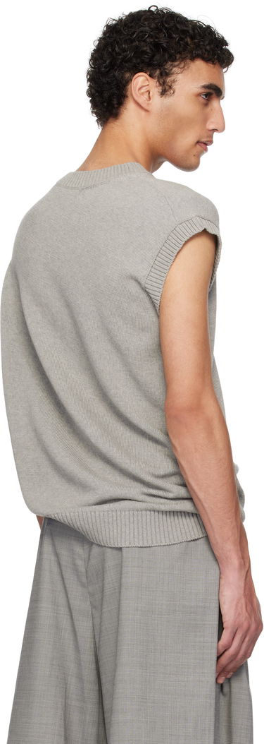 Sveter HED MAYNER Hed Mayner V-Neck Knit Vest Šedá | HMMA75074A-HA600, 2