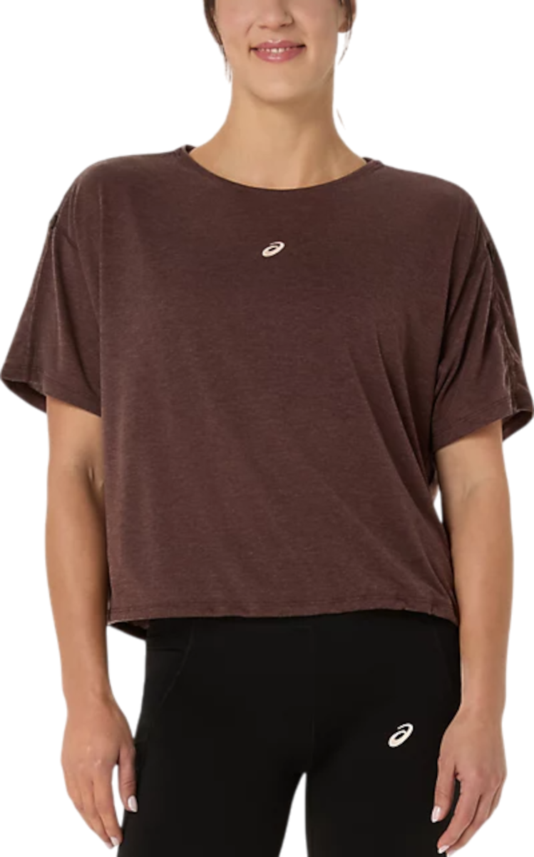 Crop Top Asics Asics Nagino Run Adjustable Short Sleeve T-Shirt Hnedá | 2012d140-201, 0