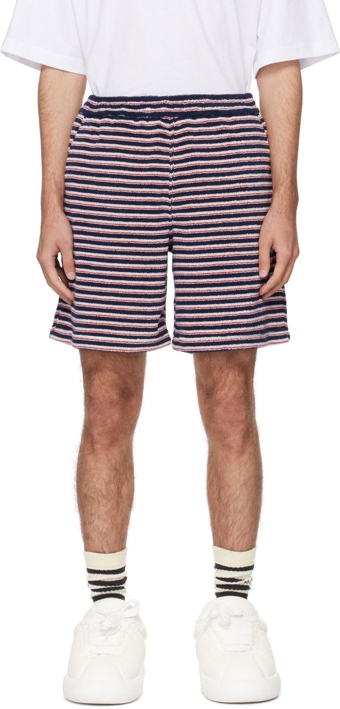 Šortky Marni Striped Shorts Navy | PJMU0065X0 UTC321