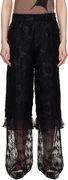 Collina Strada Geranium Lace-Trim Trousers
