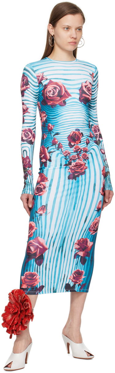Šaty Jean Paul Gaultier Gaultier Flower Print Maxi Dress Modrá | 24/25-F-RO166-J551-503001, 3