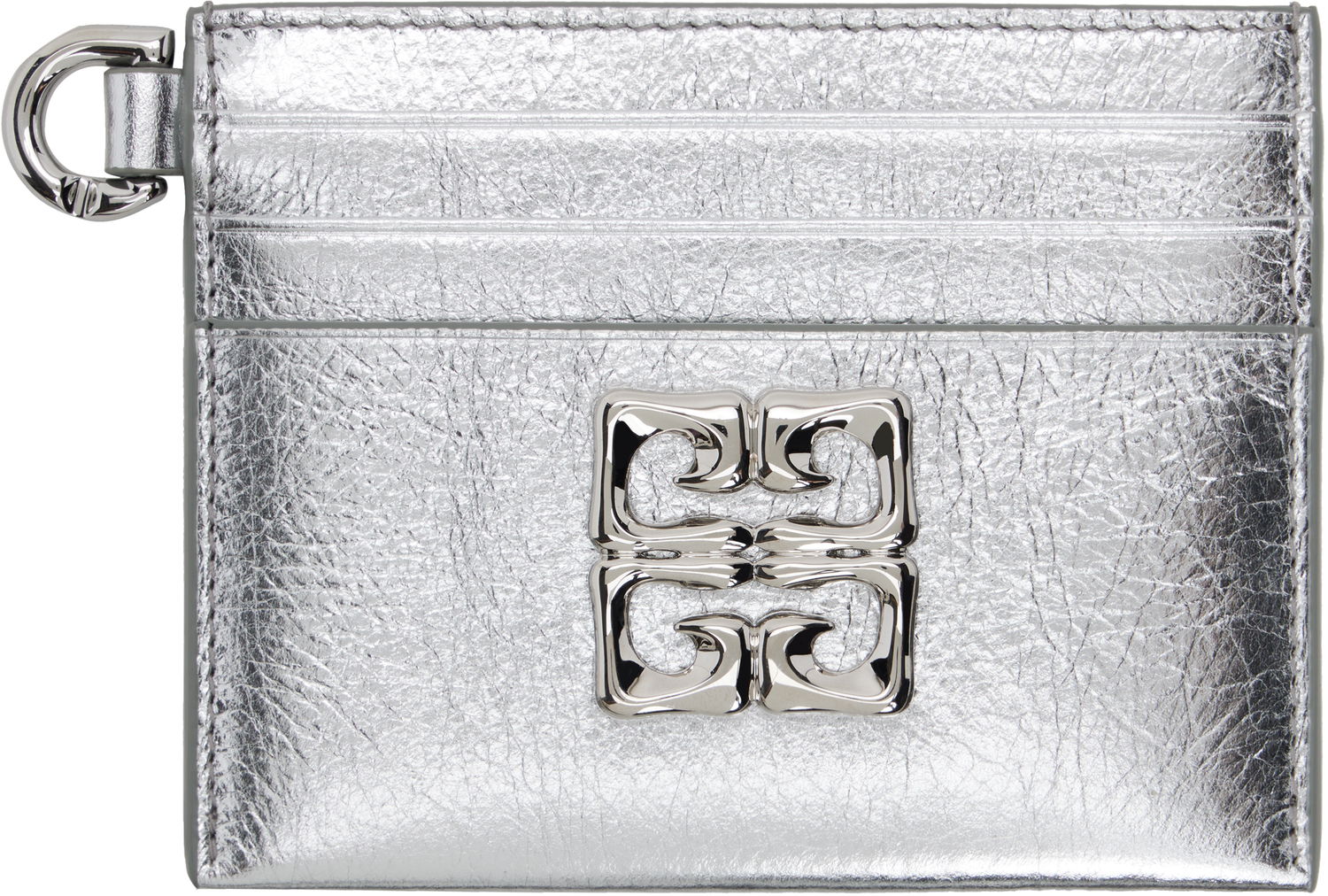 Peňaženka Givenchy Metallic Leather Card Holder With Logo Metalická | BB60NBB1ZB934, 0