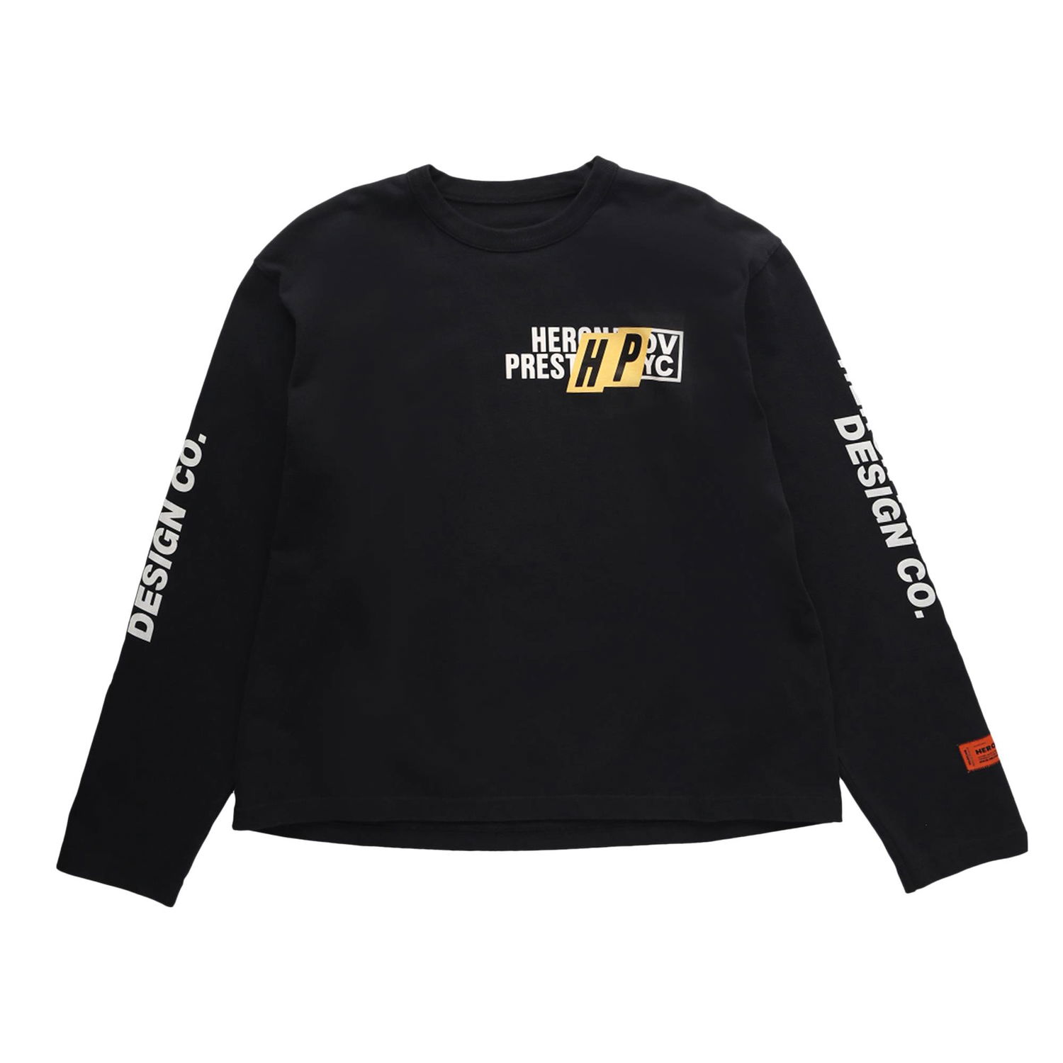 Tričko HERON PRESTON Real Estate Long-Sleeve Tee Čierna | HMAB028F22JER0021001, 1