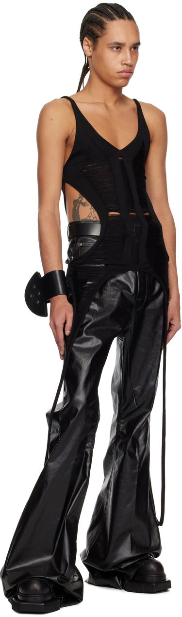 Tielko Rick Owens Rick Owens Hollywood Cutout Bodysuit Tank Top Čierna | RR01E5675 KGRIDM, 3