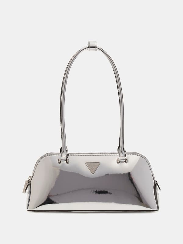 Kabelka GUESS Arnela Mirror-Look Shoulder Bag Metalická | HWMY9496080, 0