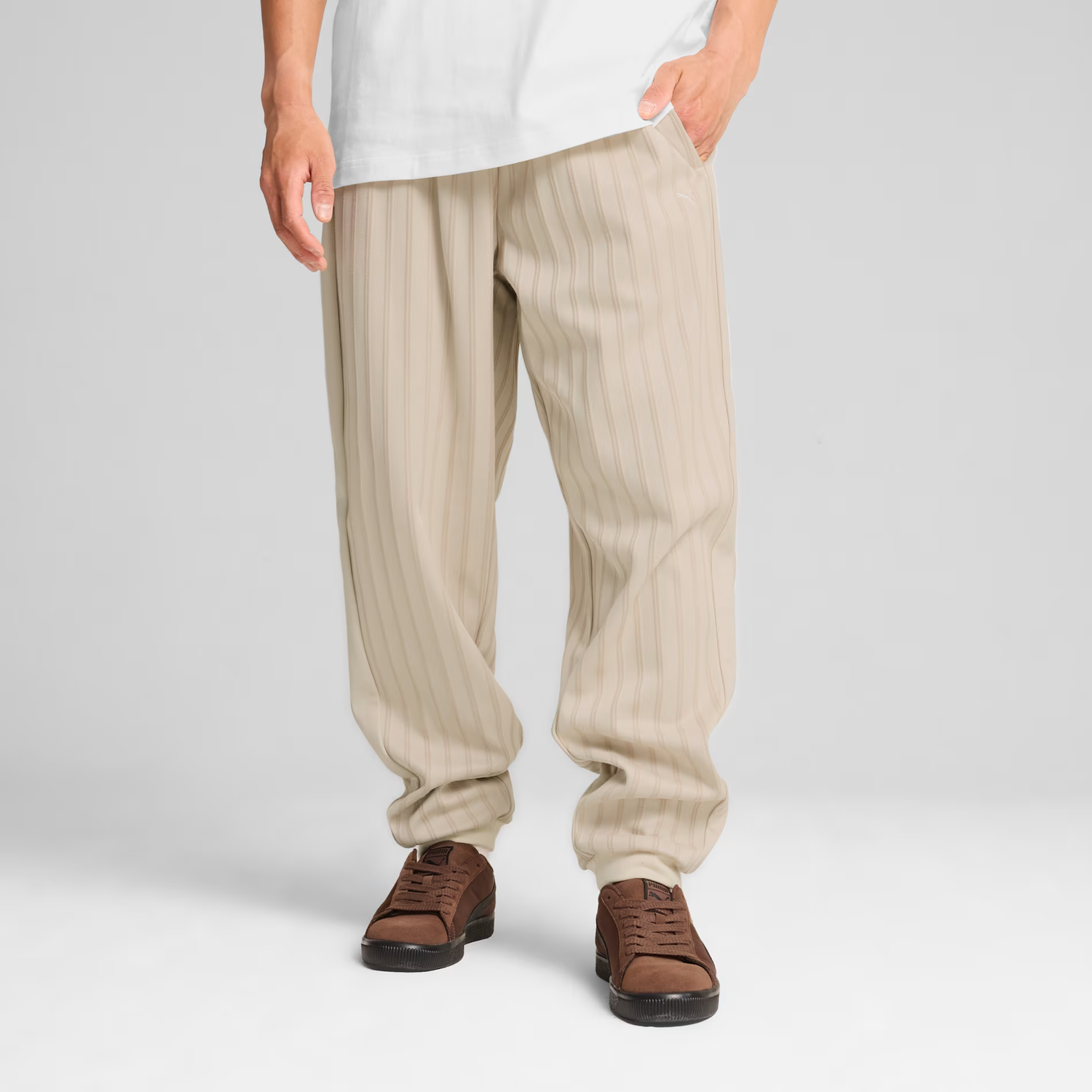 Tepláky Puma T7 Striped Track Pants Béžová | 626696-87, 1