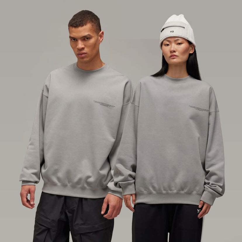 Mikina Y-3 Y-3 Logo Crew Sweatshirt Šedá | JD9815