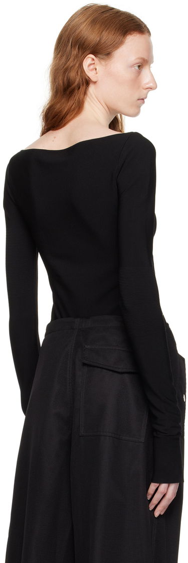 Tričko Dion Lee Cinched Slit Long Sleeve Top Čierna | C7212P23, 2