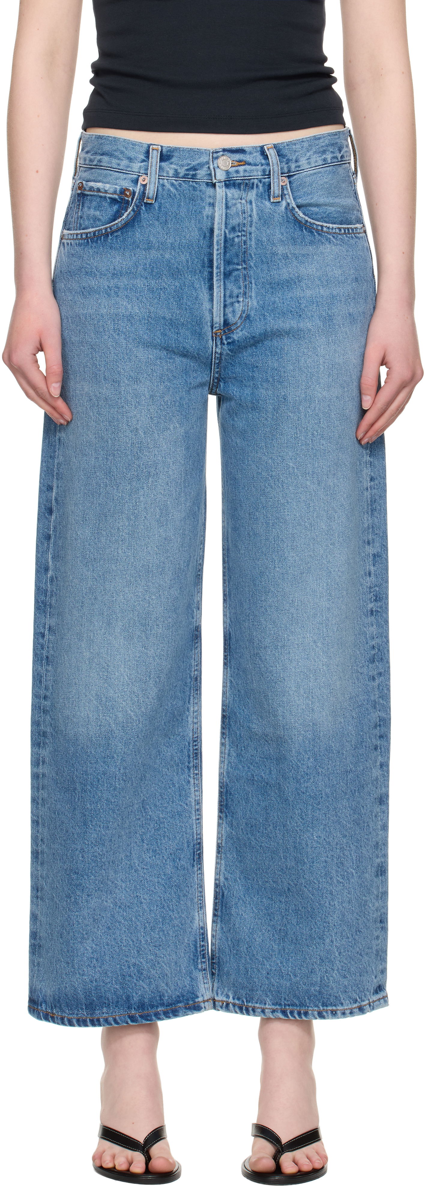 Džínsy AGOLDE AGOLDE Ren Wide Leg Jeans Modrá | A9191-1765, 0