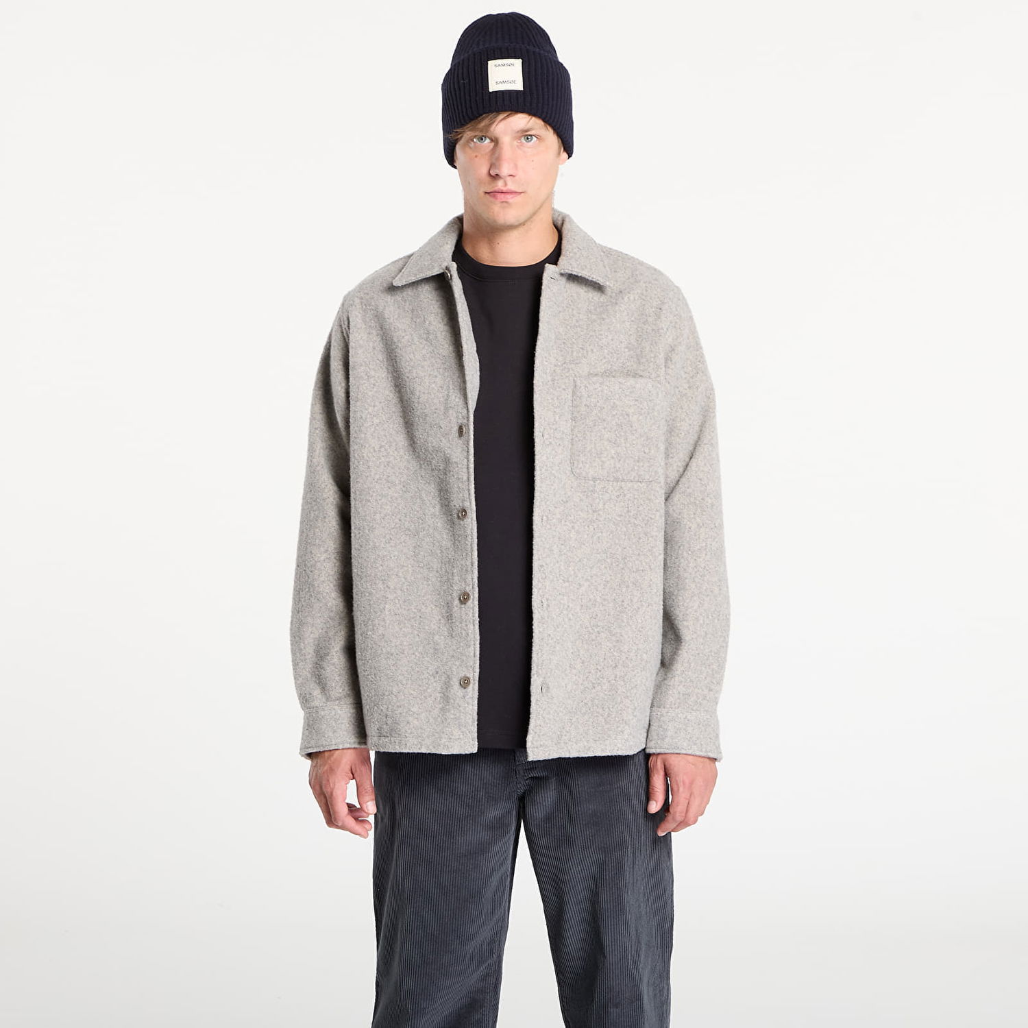 Bunda Samsoe Samsoe Samsøe Samsøe Sadamon Overshirt Šedá | M25300027_170205TCX, 0