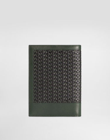 Peňaženka Dolce & Gabbana Dolce & Gabbana Woven Leather Passport Case Zelené | BP2215AN41989868, 2