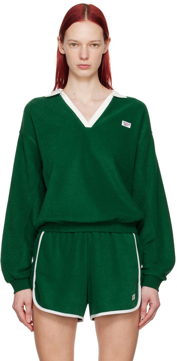 Sveter Reebok Classics Green Court Sweater Zelené | 100075519, 0