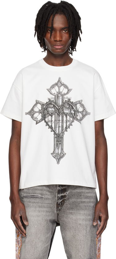 Tričko Who Decides War Who Decides War Crossed Heart Graphic T-Shirt Biela | 1110130001SS25, 0